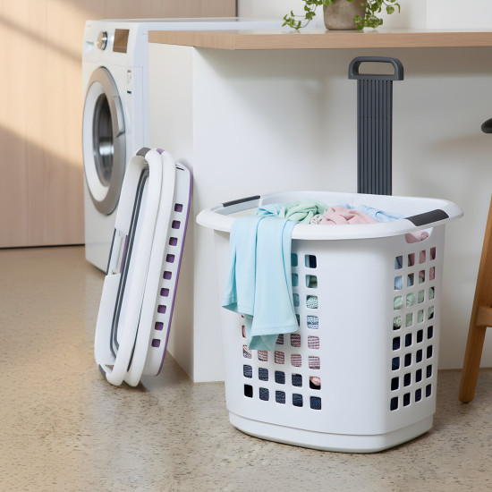Plastic Laundry Basket 66 L